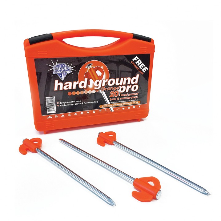 Orange Hard Ground Pegs Pro x 20