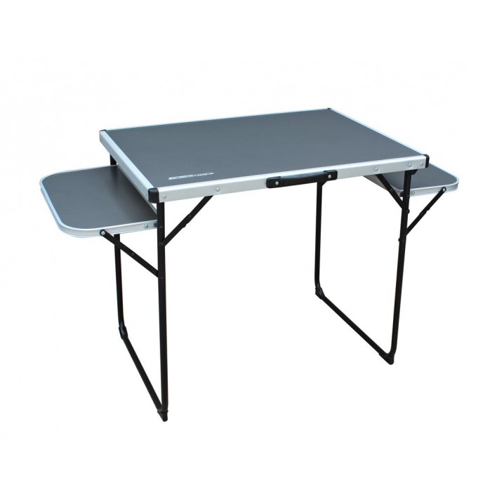Alu Top Camping Table (130 x 60cm) with folding side tables